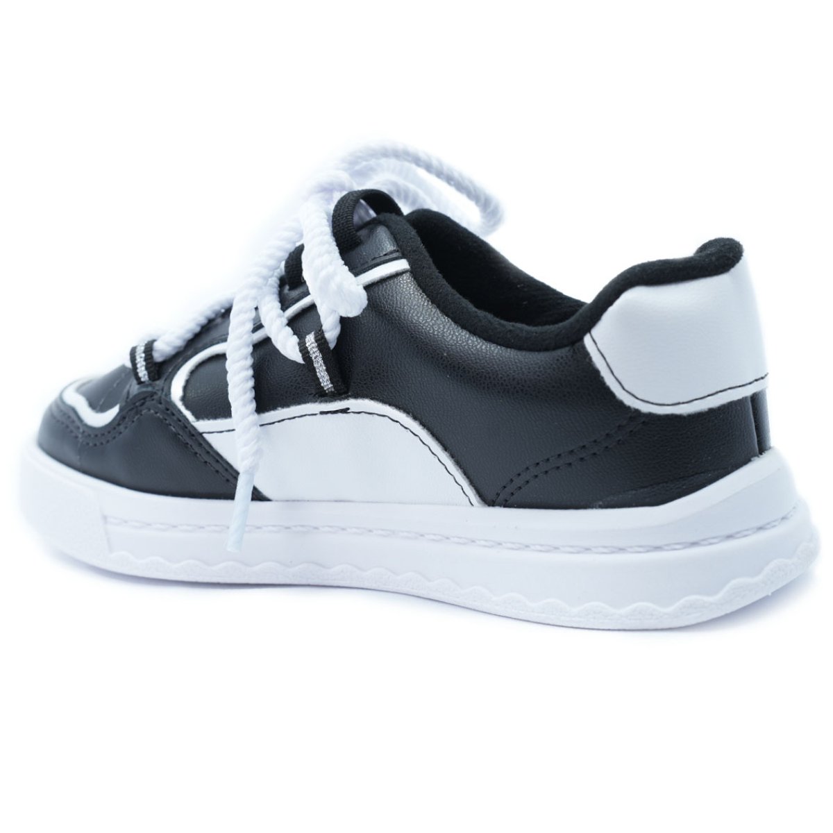 Tênis Infantil Molekinha Recortes Menina - Preto e Branco Preto/Branco 4