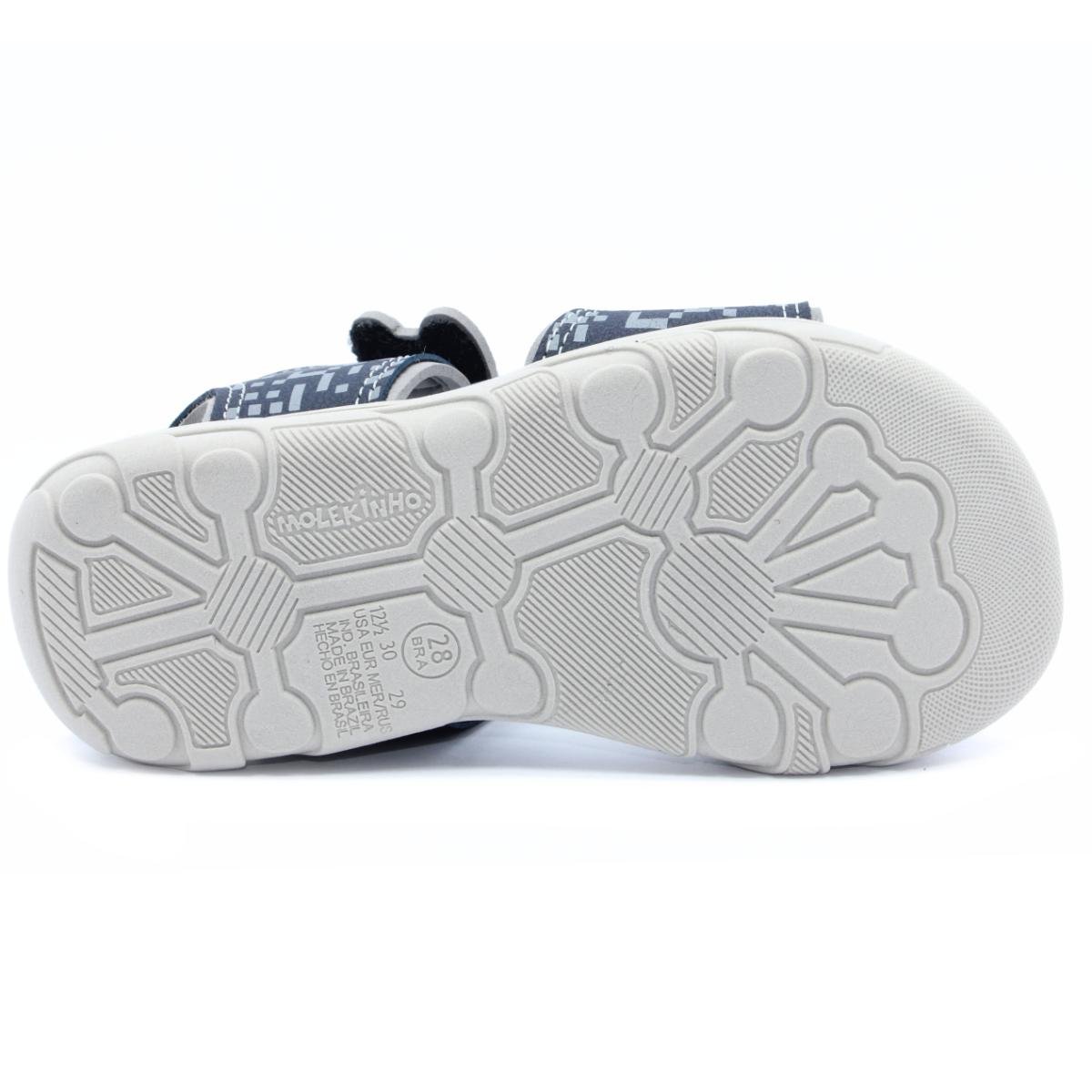 Sandália Papete Infantil Molekinho Menino - Azul Azul 5