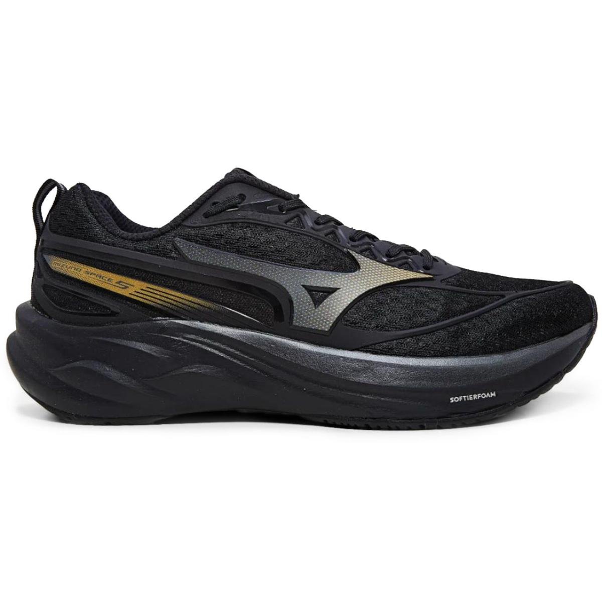 Tênis Mizuno Space 5 Masculino - Preto Preto 1