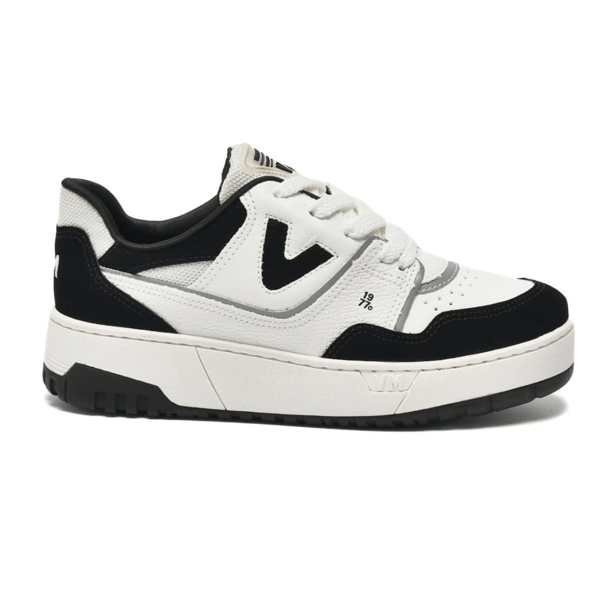 Tênis Via Marte Casual Feminino - Marfim e Preto Branco/Preto 2