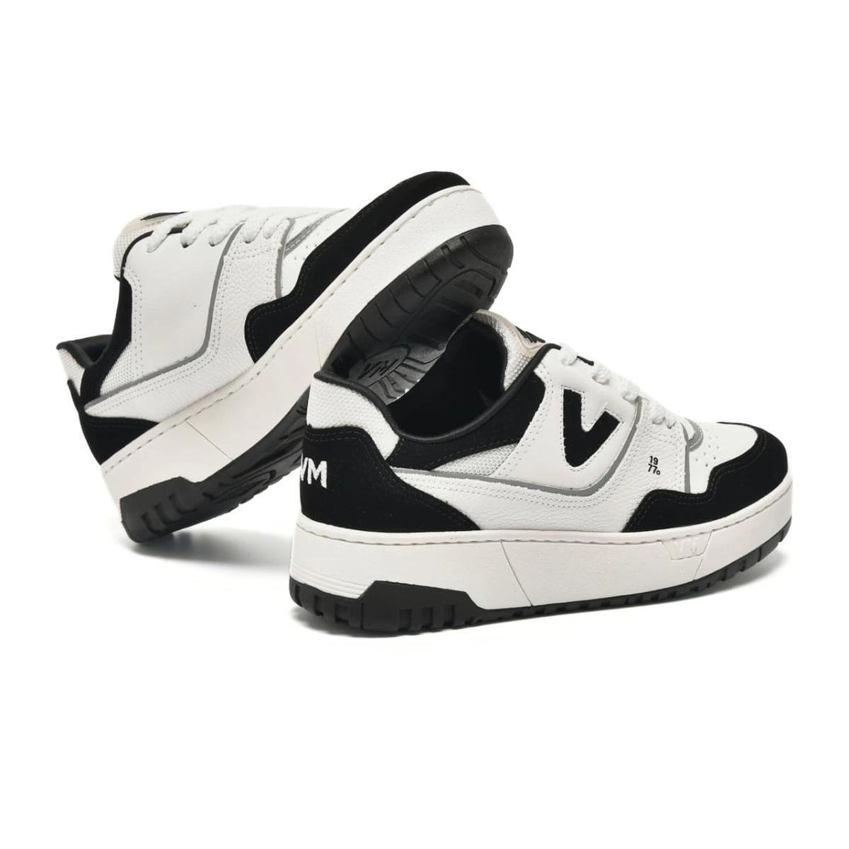 Tênis Via Marte Casual Feminino - Marfim e Preto Branco/Preto 3