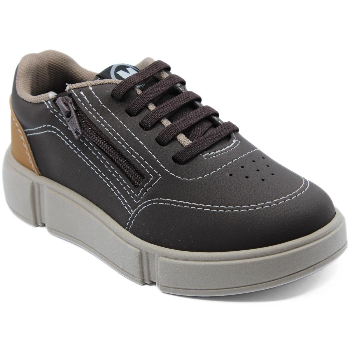 Tênis Infantil Molekinho Casual Menino - Marrom