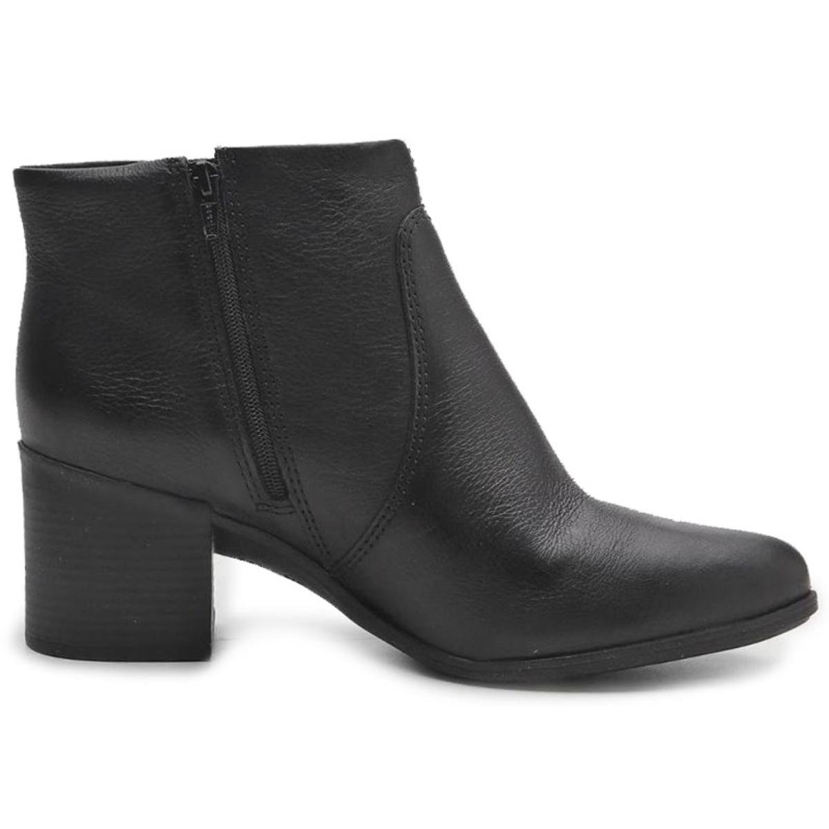 Bota Coturno Couro Bottero Burnish Feminina - Preto Preto 4