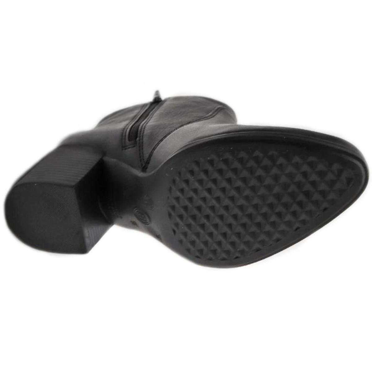 Bota Coturno Couro Bottero Burnish Feminina - Preto Preto 5