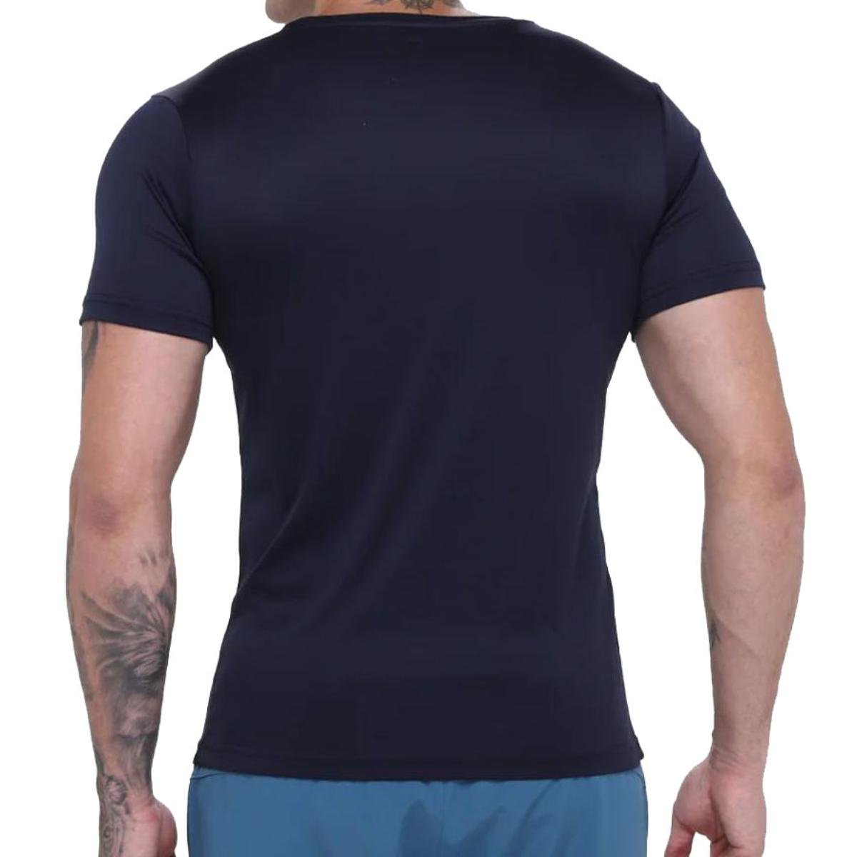 Camiseta Mizuno Run Spark MIMSR4656 Masculina - Azul e Vermelho