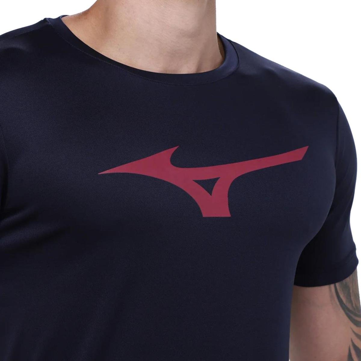 Camiseta Mizuno Run Spark MIMSR4656 Masculina - Azul e Vermelho