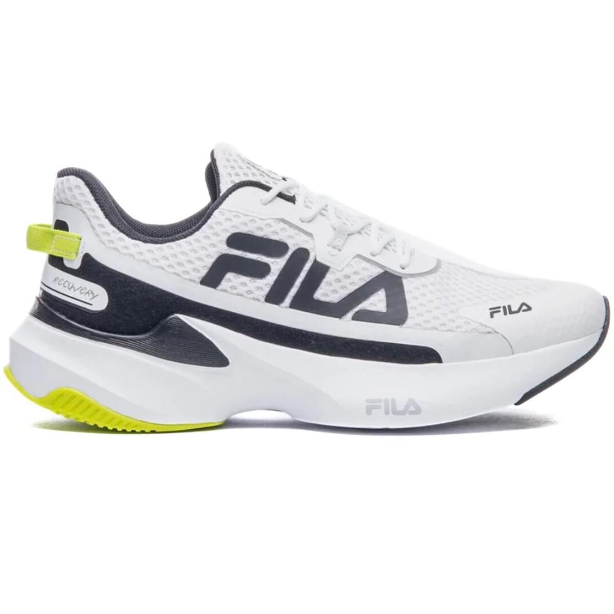 Tênis Fila Recovery Masculino - Branco e Verde Limão Branco 2