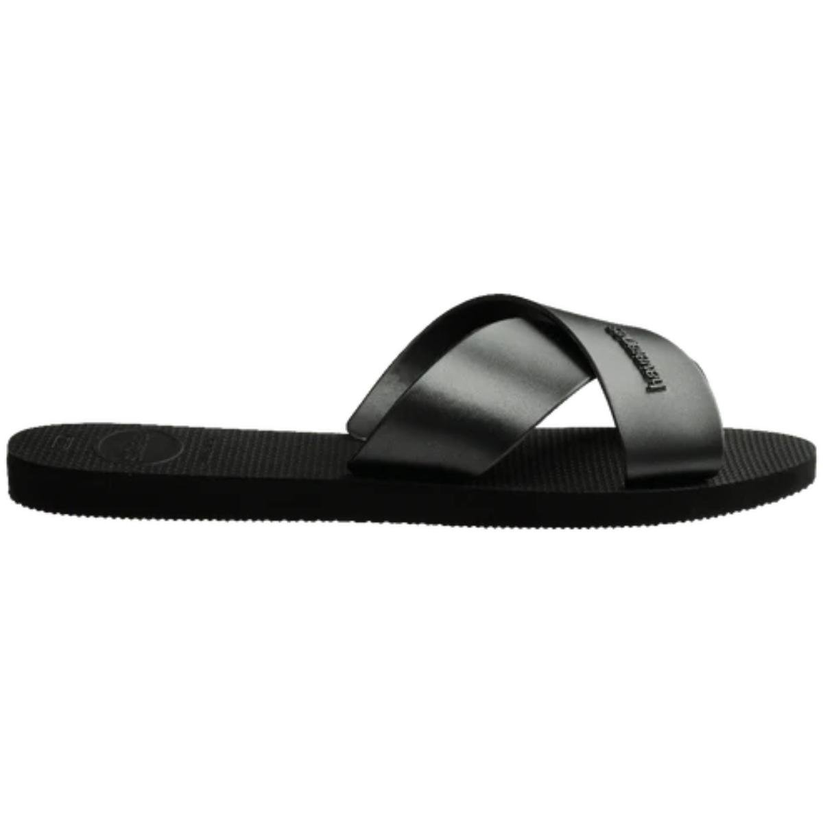 Rasteira Havaianas Aqua Metálica Feminina - Preto Preto 2