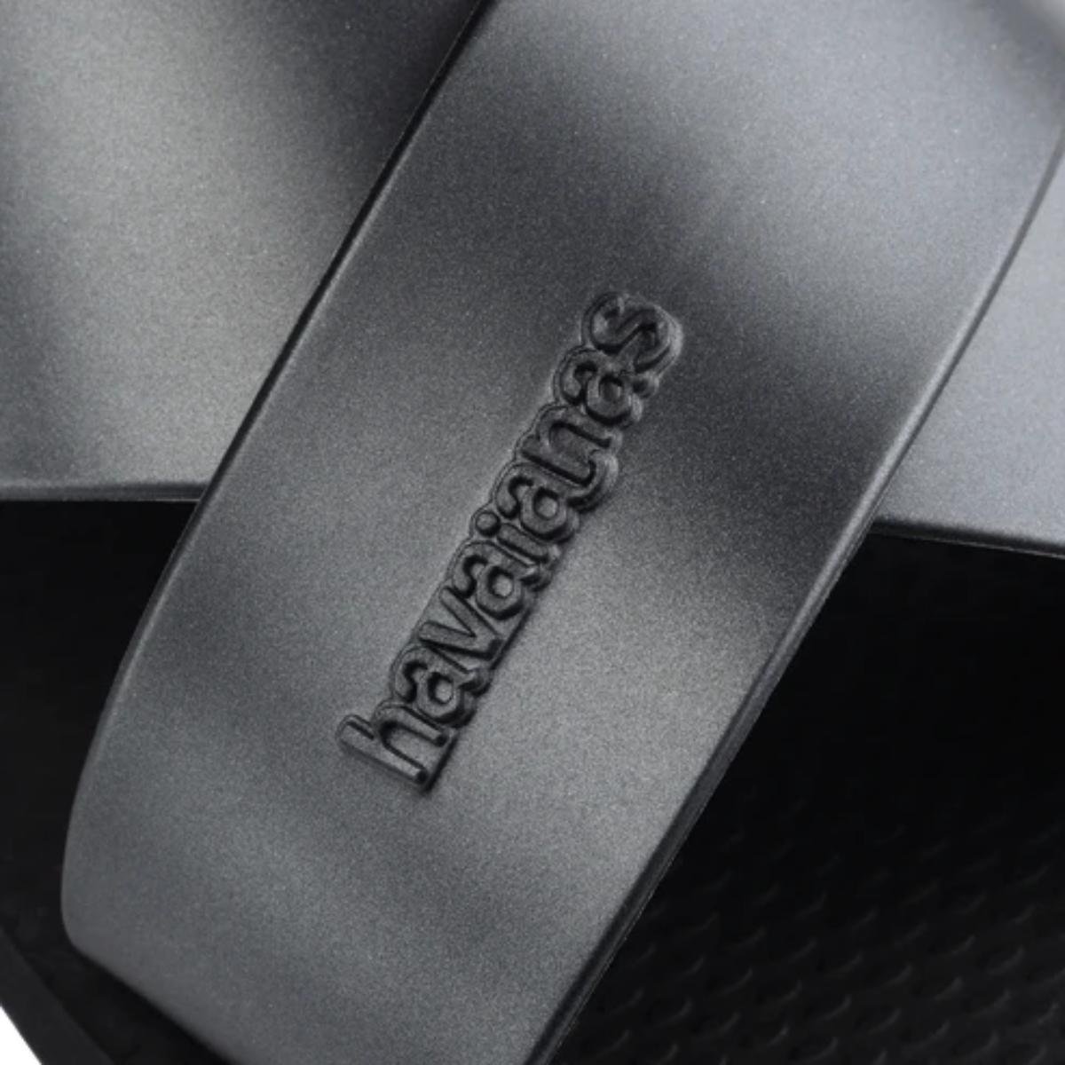 Rasteira Havaianas Aqua Metálica Feminina - Preto Preto 5