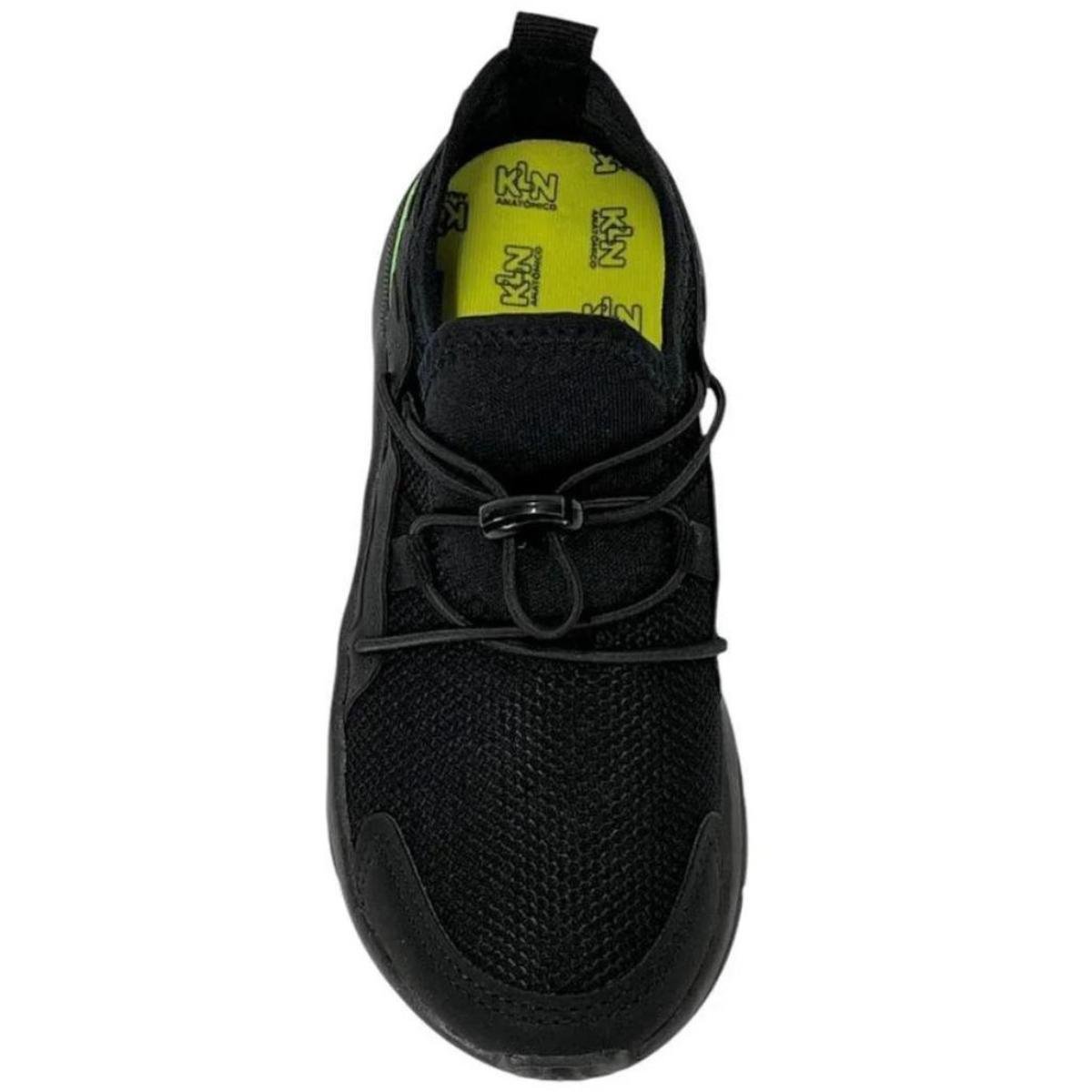 Tênis Infantil Klin New Sport Kids Menino - Preto e Verde Preto 3