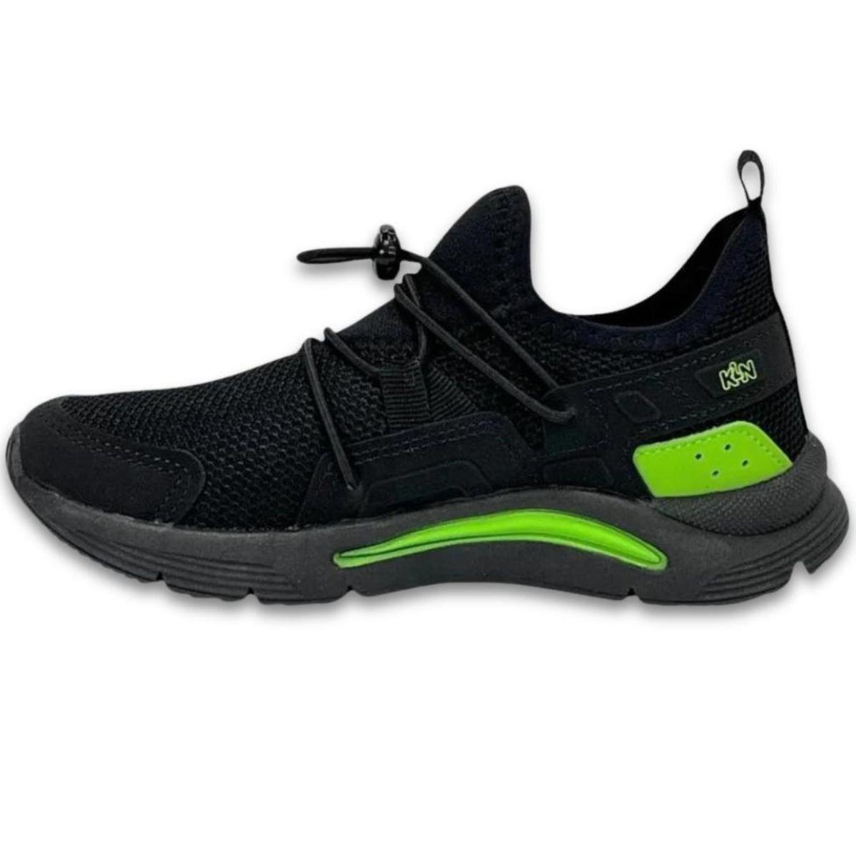 Tênis Infantil Klin New Sport Kids Menino - Preto e Verde Preto 4