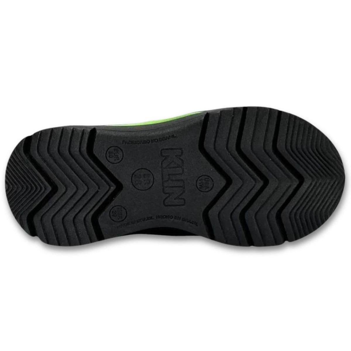 Tênis Infantil Klin New Sport Kids Menino - Preto e Verde Preto 5
