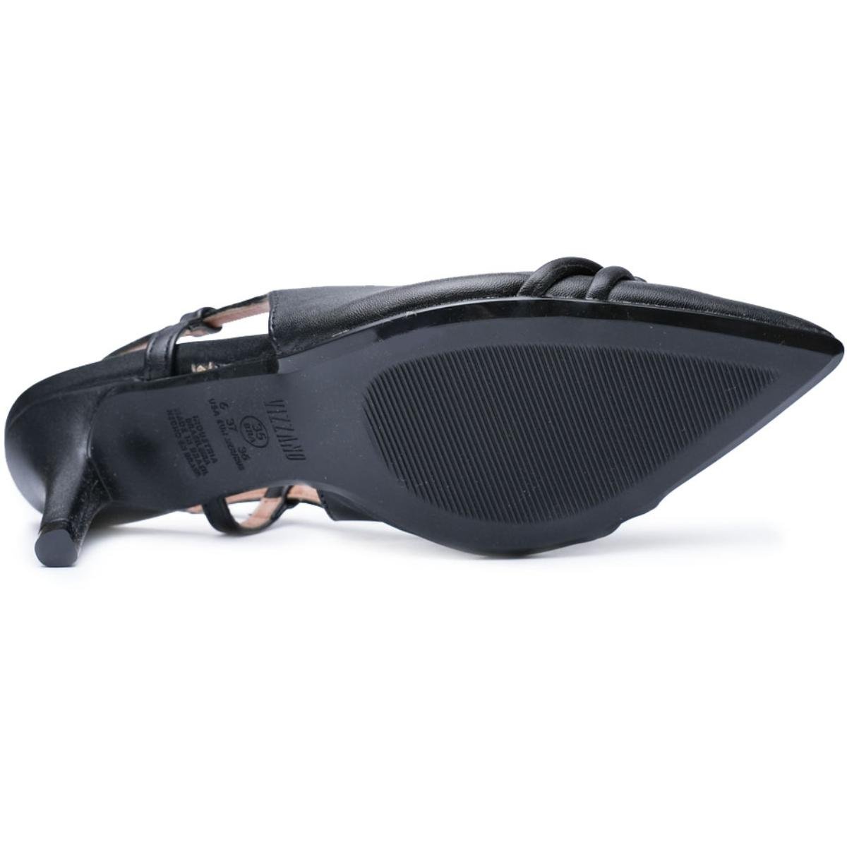 Scarpin Vizzano Slingback Detalhe Salto Médio - Preto Preto 5
