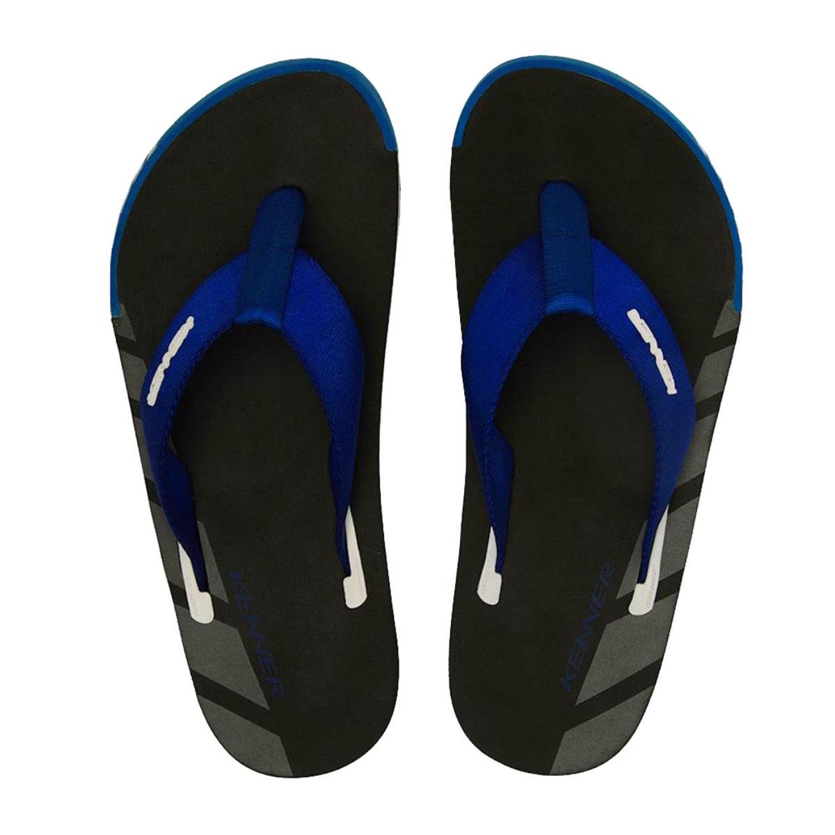 Chinelo Kenner Kick S Up Masculino - Preto e Azul Escuro Azul 2