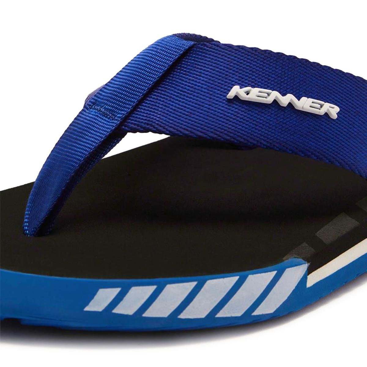 Chinelo Kenner Kick S Up Masculino - Preto e Azul Escuro Azul 4