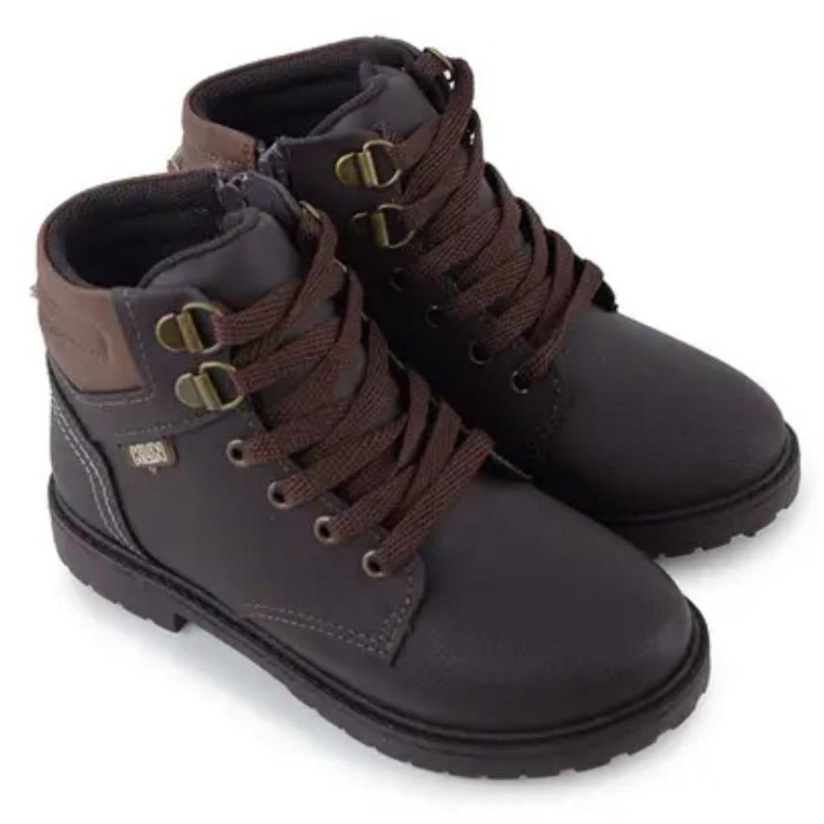 Bota Infantil Klin Rock Menino - Preto e Marrom Marrom 1