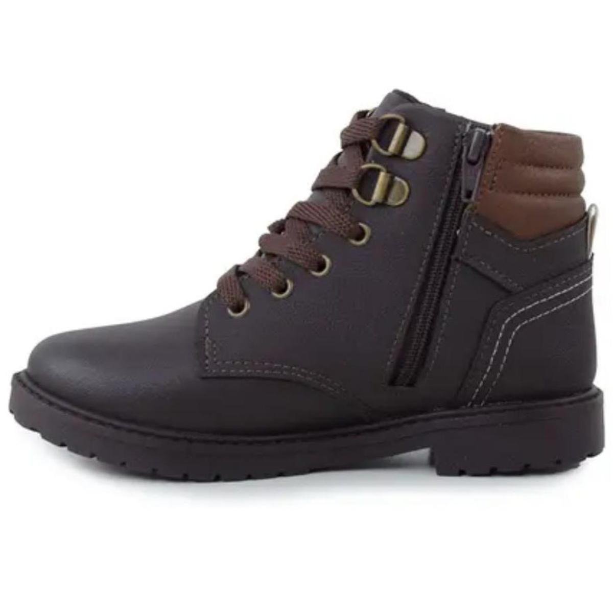 Bota Infantil Klin Rock Menino - Preto e Marrom Marrom 4