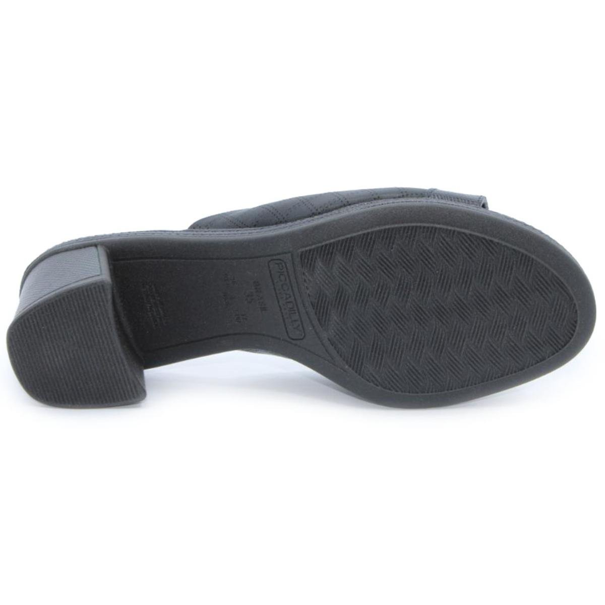 Tamanco Piccadilly Conforto Detalhes Feminino - Preto Preto 5