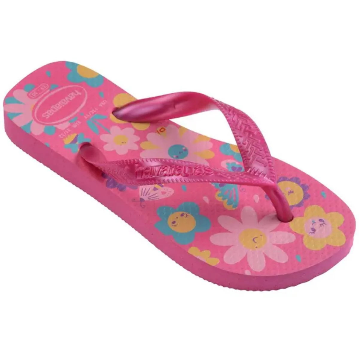 Chinelo Infantil Havaianas Flores Kids - Rosa Rosa 2
