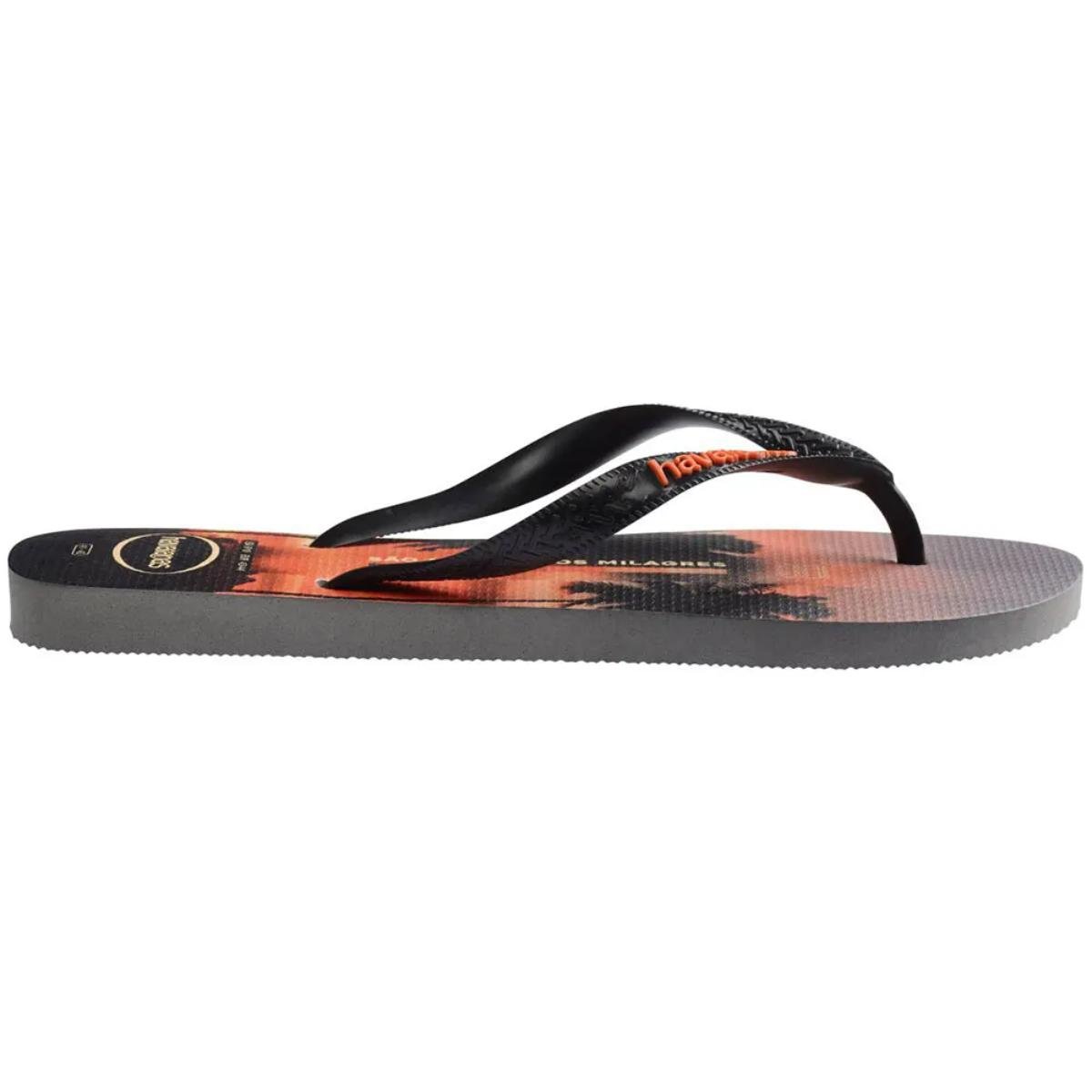 Chinelo Havaianas Top Surfer Masculino - Preto e Laranja Preto/Laranja 3