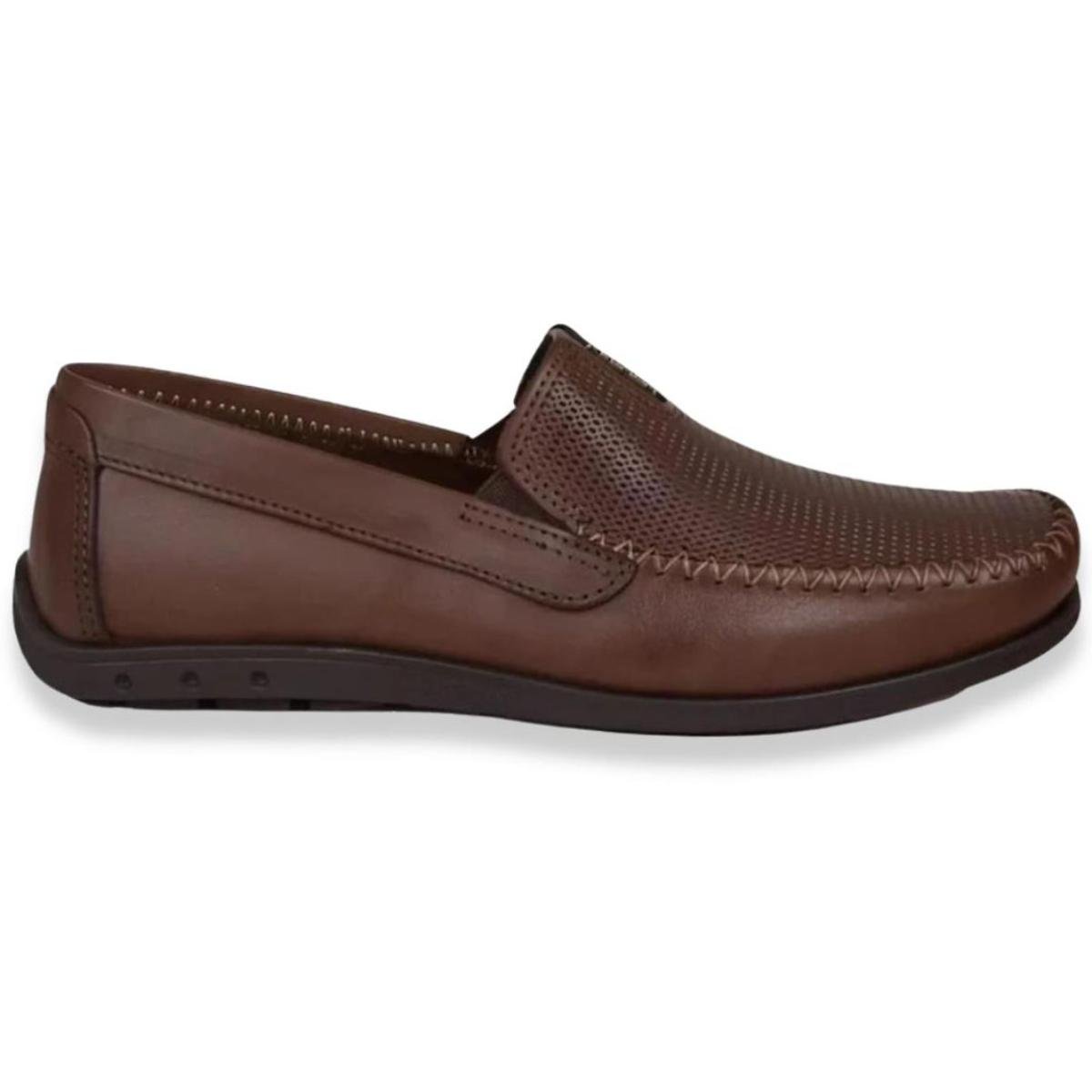 Mocassim Couro Pegada 141605 Masculino - Marrom Marrom 2