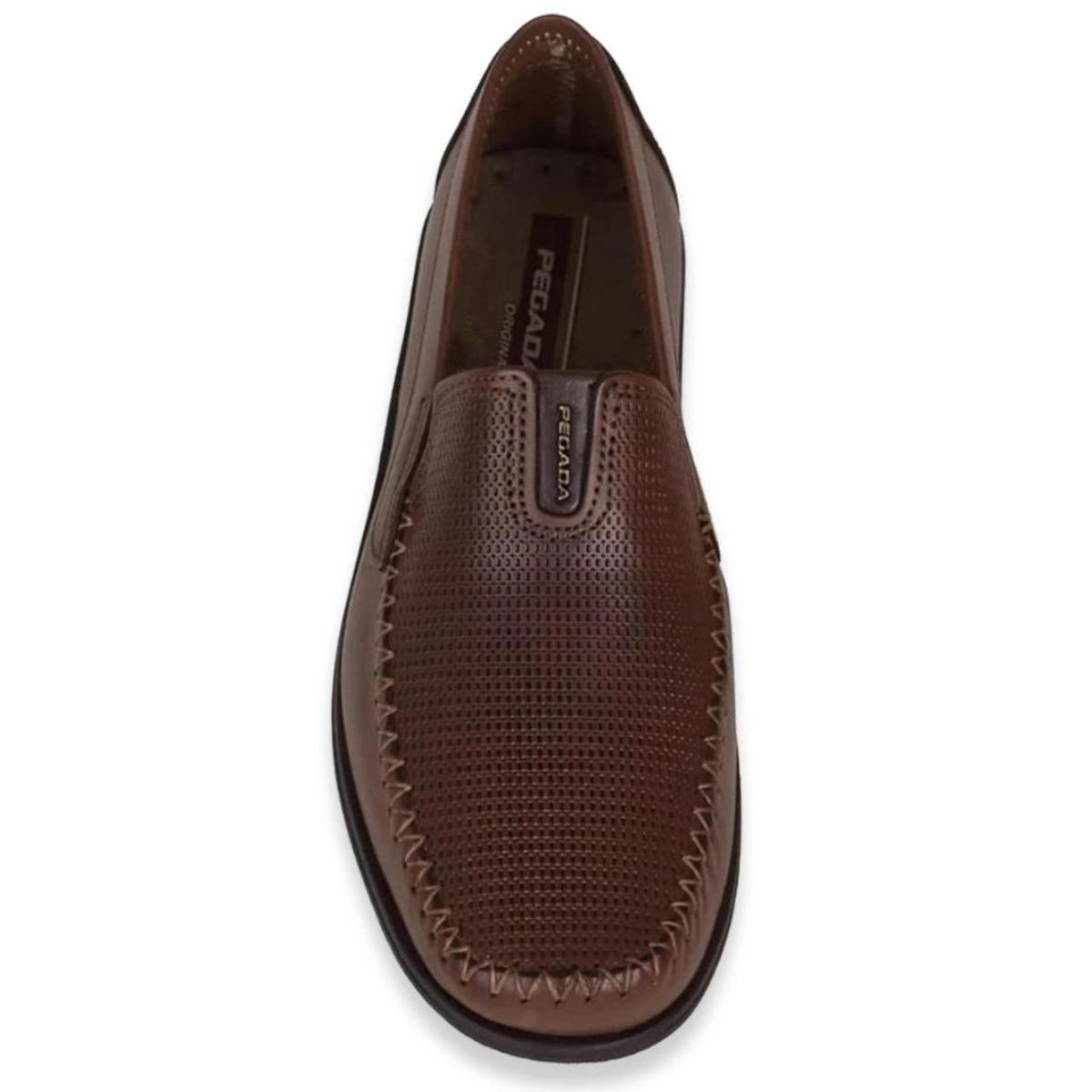 Mocassim Couro Pegada 141605 Masculino - Marrom Marrom 3