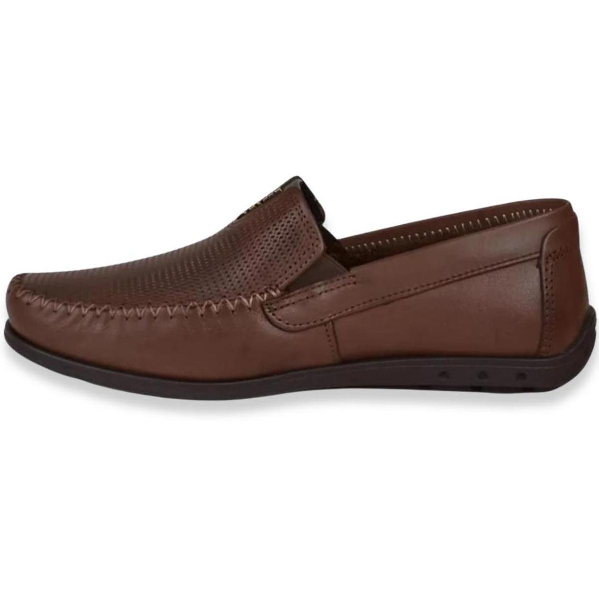 Mocassim Couro Pegada 141605 Masculino - Marrom Marrom 4