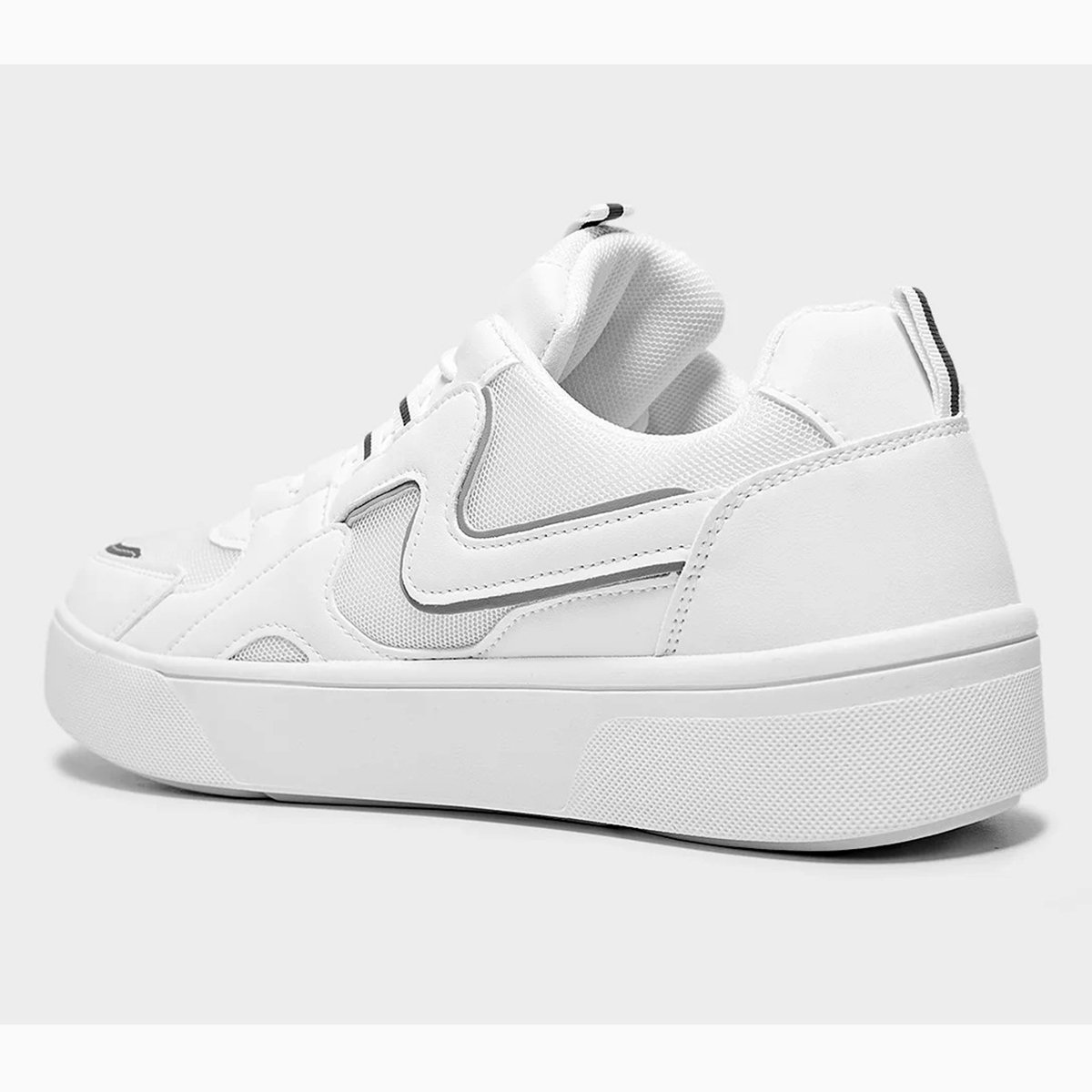 Tenis Ramarim Casual Feminino - Branco e Prata Branco/Prata 4