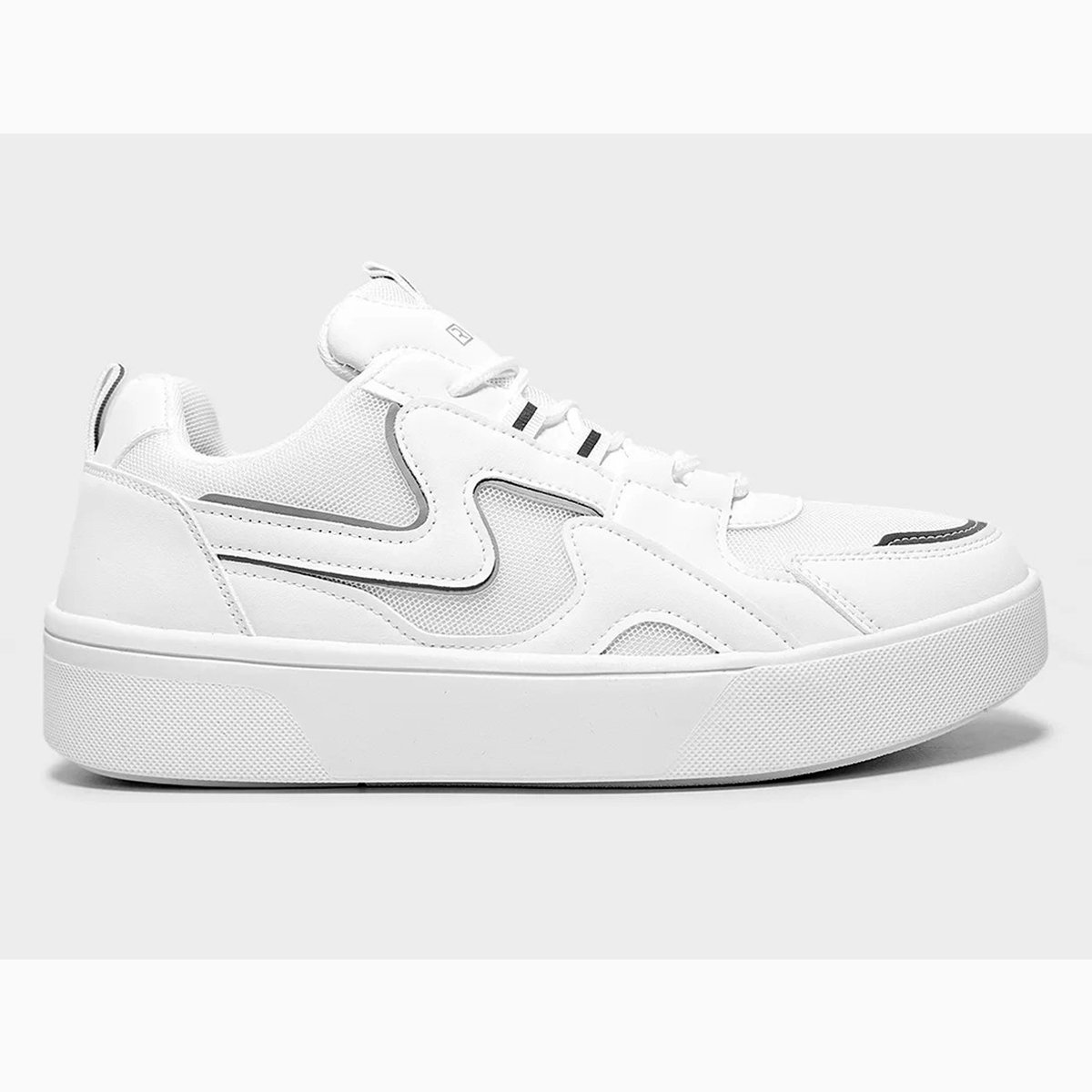 Tenis Ramarim Casual Feminino - Branco e Prata Branco/Prata 1