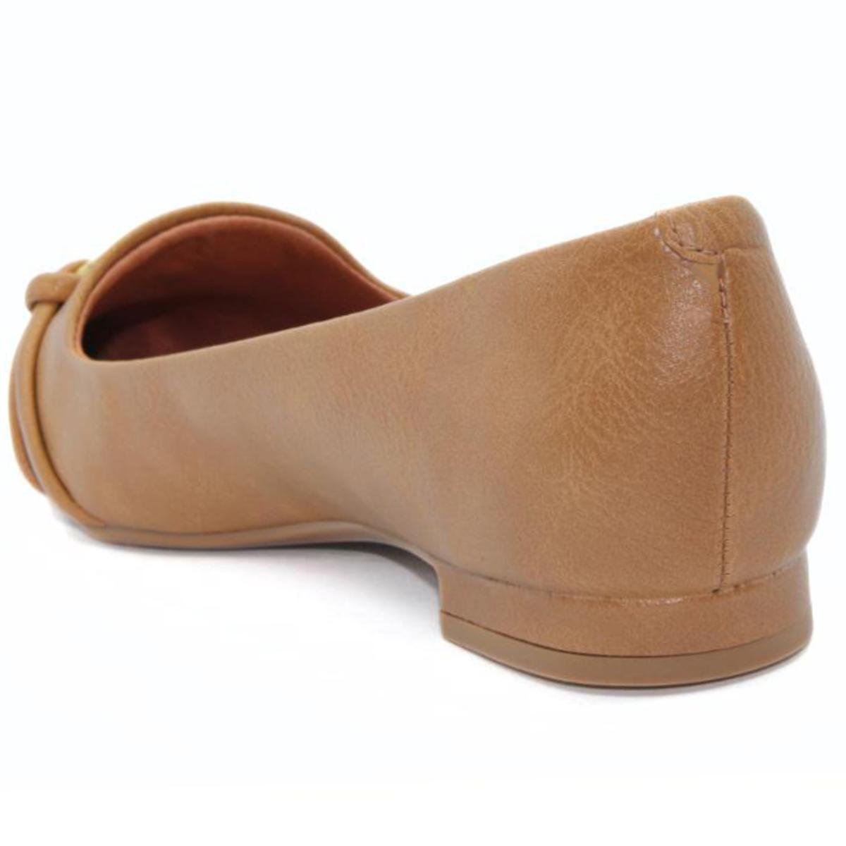 Sapatilha Vizzano Bico Fino Logo Feminina - Areia Areia 4