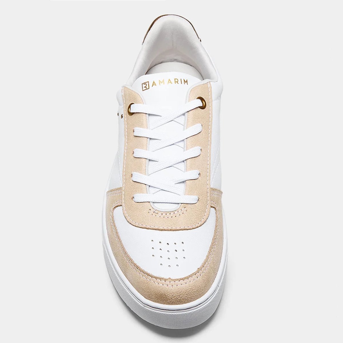 Tênis Ramarim Casual Feminino - Branco e Bege Branco/Bege 3