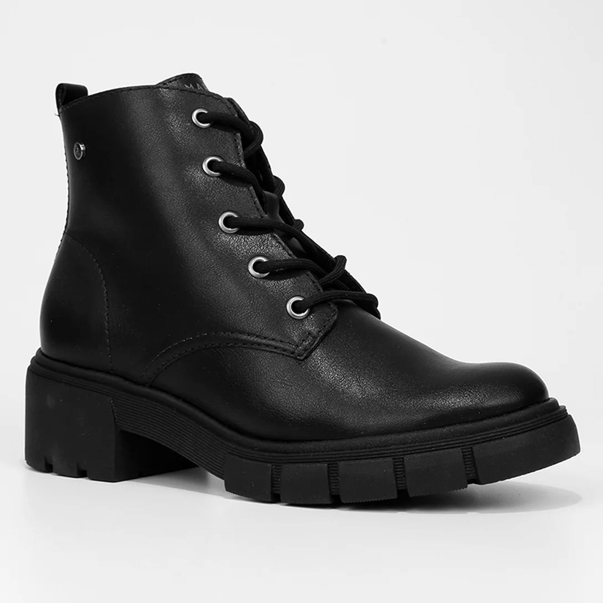 Bota Coturno Ramarim Tratorada Feminina Preto Preto