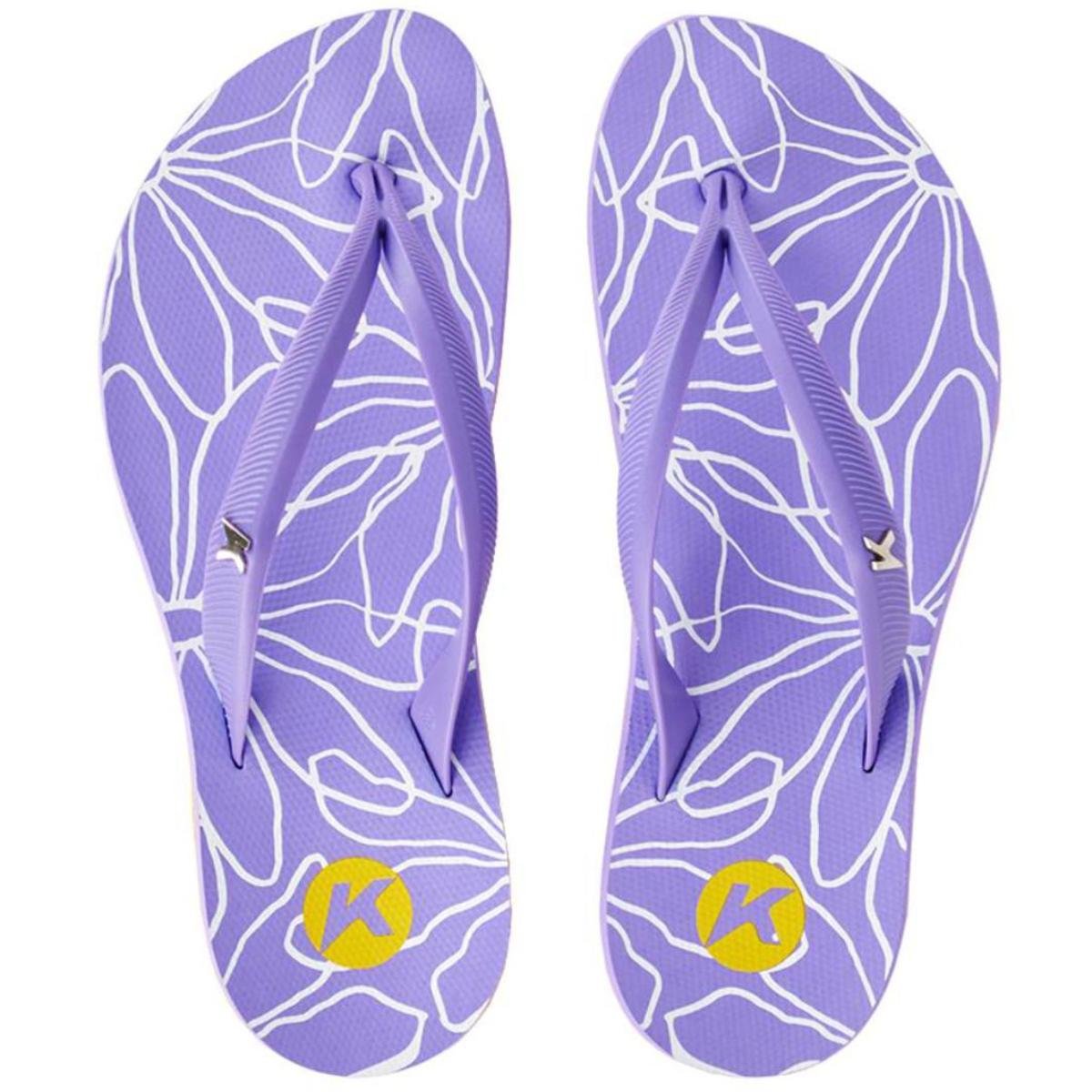 Chinelo Kenner Ibiza Outiline Feminino - Roxo e Amarelo Roxo/Amarelo 2