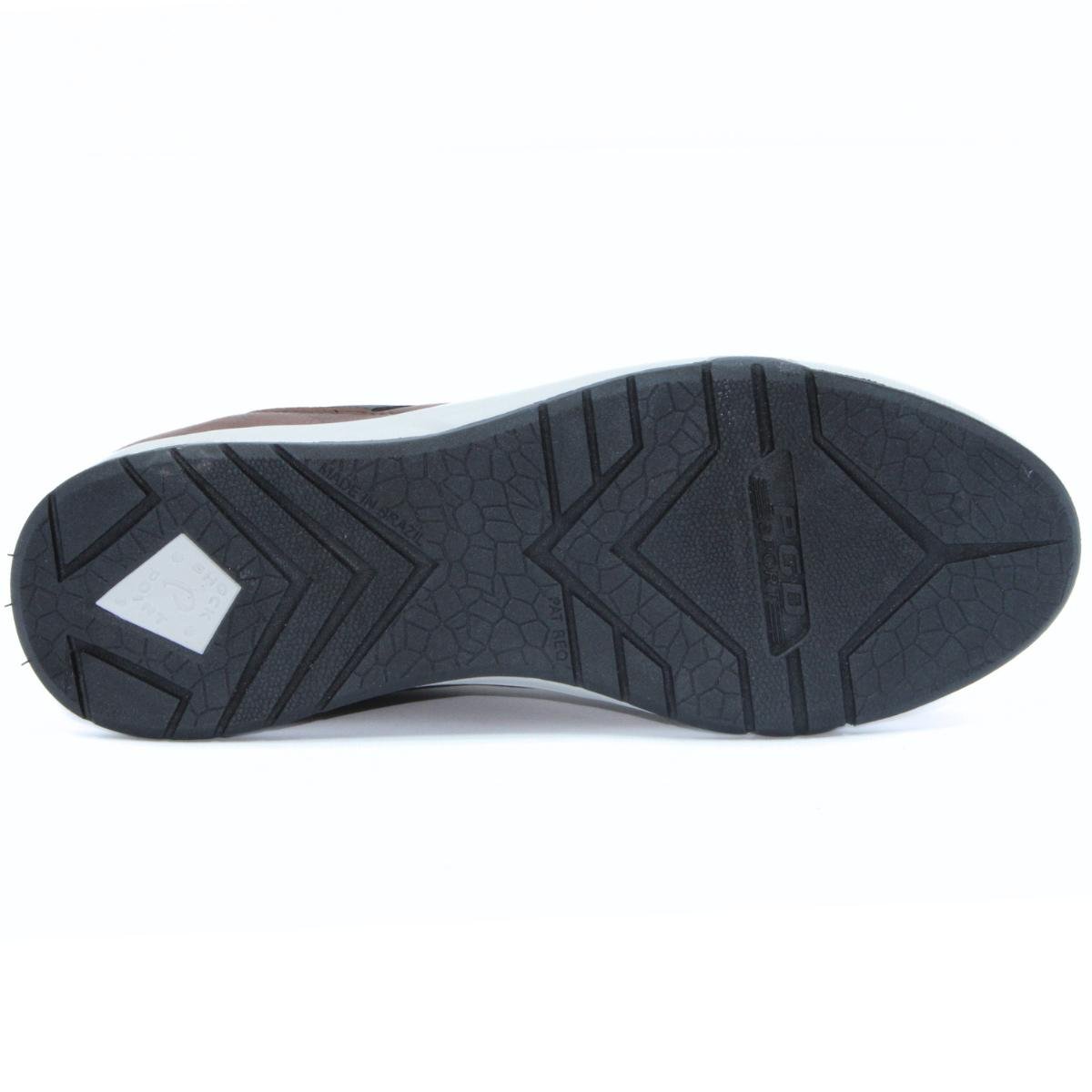 Tênis Couro Pegada Microfibra Masculino - Marrom Marrom 5