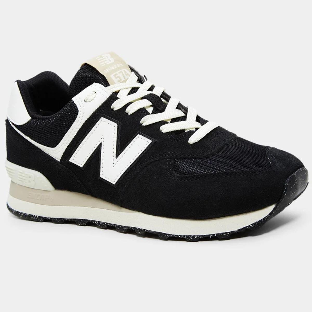 Tênis New Balance 574 Masculino Preto Preto/Branco - Main Image