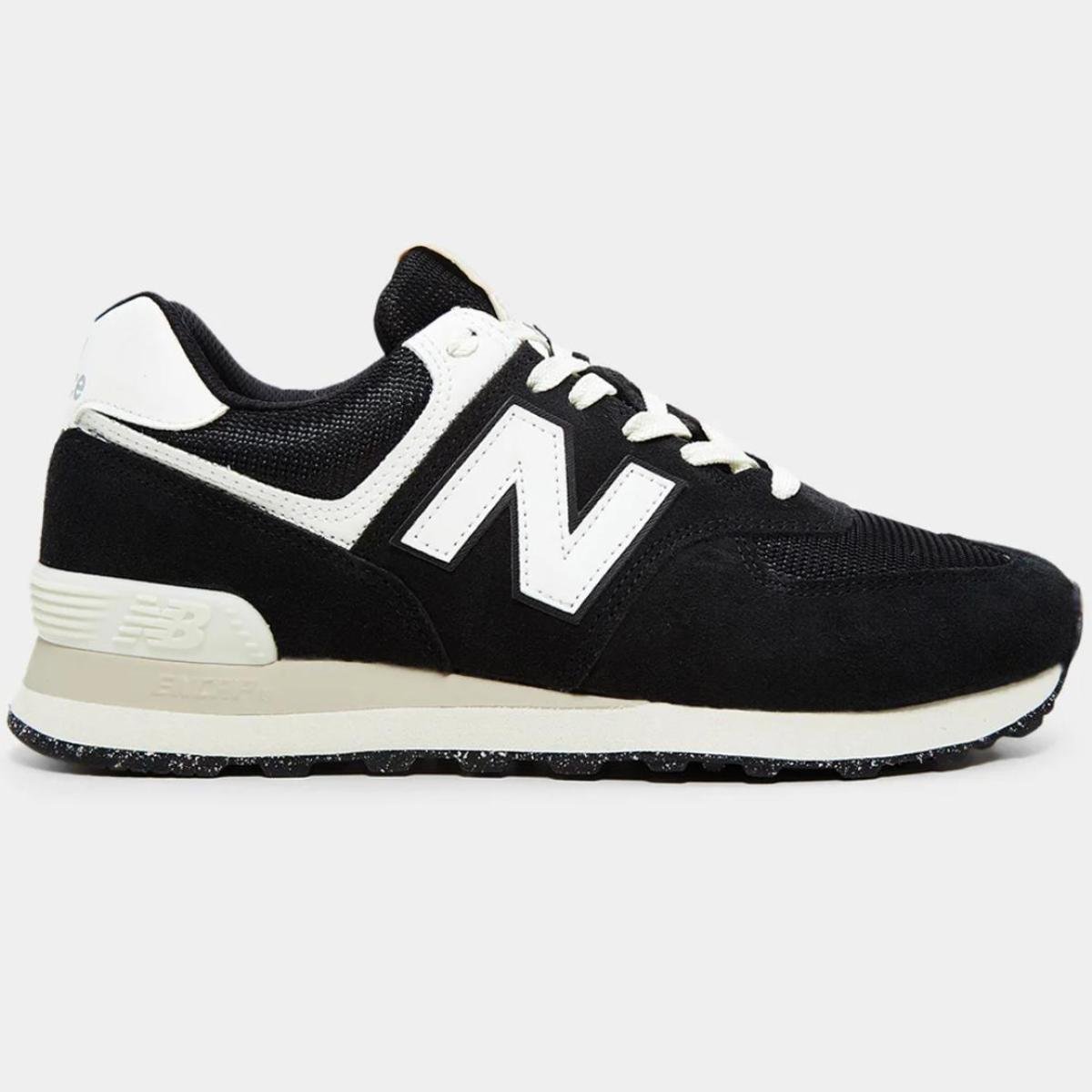 Tênis New Balance 574 Masculino - Preto Preto/Branco 2