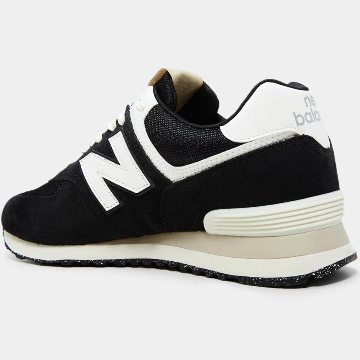 Tênis New Balance 574 Masculino - Preto Preto/Branco 4