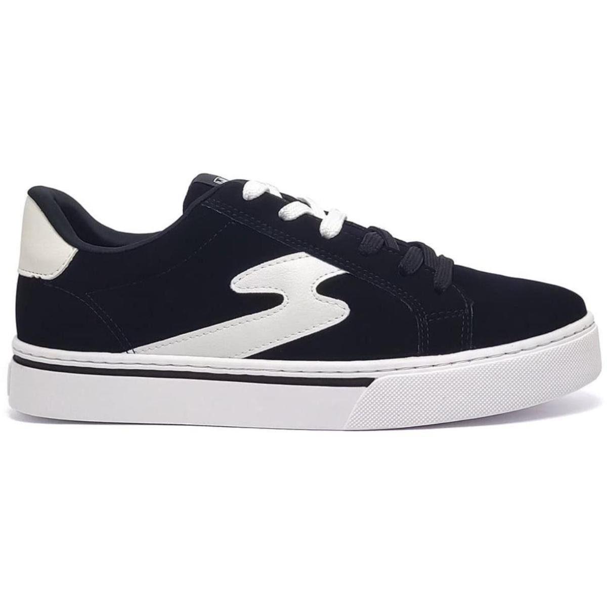 Tênis Via Marte Casual Combinação Feminino - Preto e Branco Preto/Branco 2