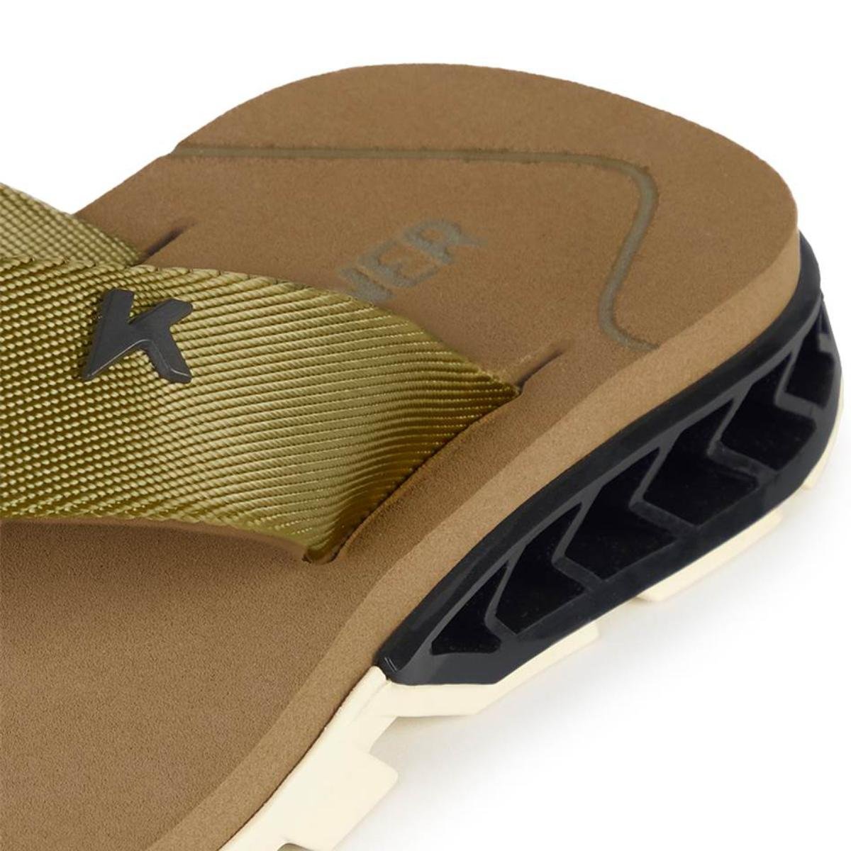 Chinelo Kenner Rakka U1 Masculino - Bege e Preto Bege/Preto 4
