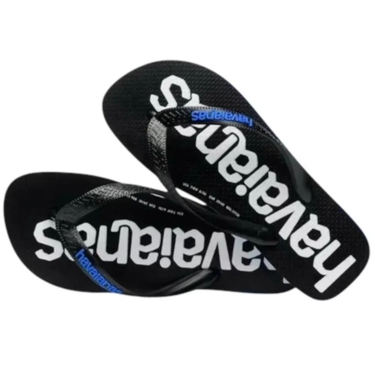 Chinelo Havaianas Top Logomania 2 - Preto e Azul Preto/Azul 4