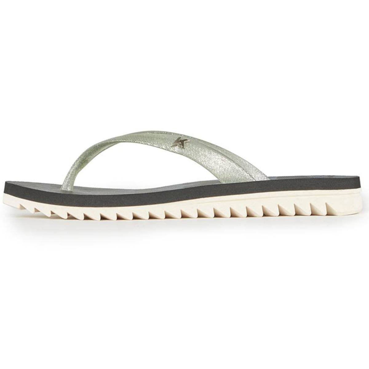 Chinelo Kenner Ibiza Geopeixe Feminino - Preto e Prata Preto/Prata 3