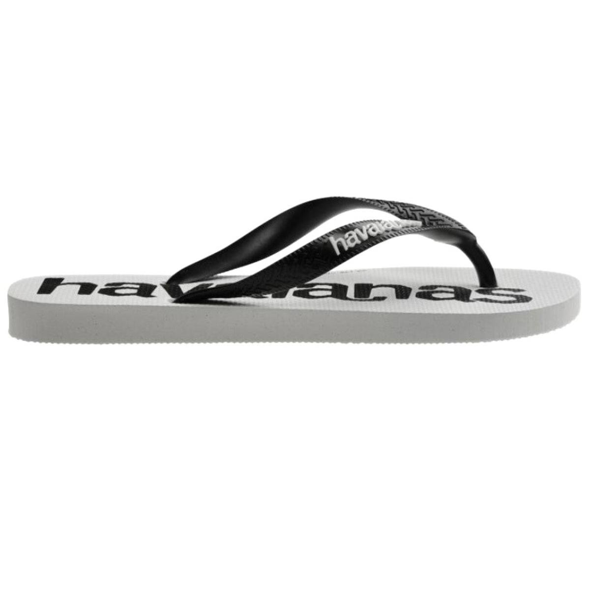 Chinelo Havaianas Top Logomania 2 - Branco e Preto Branco/Preto 2