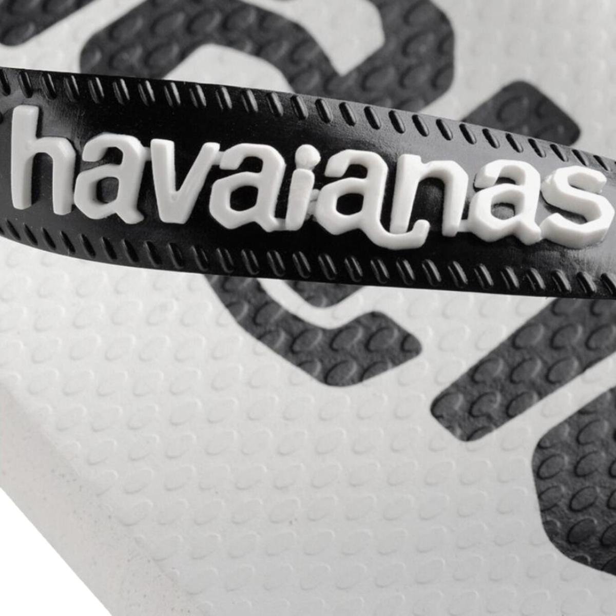 Chinelo Havaianas Top Logomania 2 - Branco e Preto Branco/Preto 5
