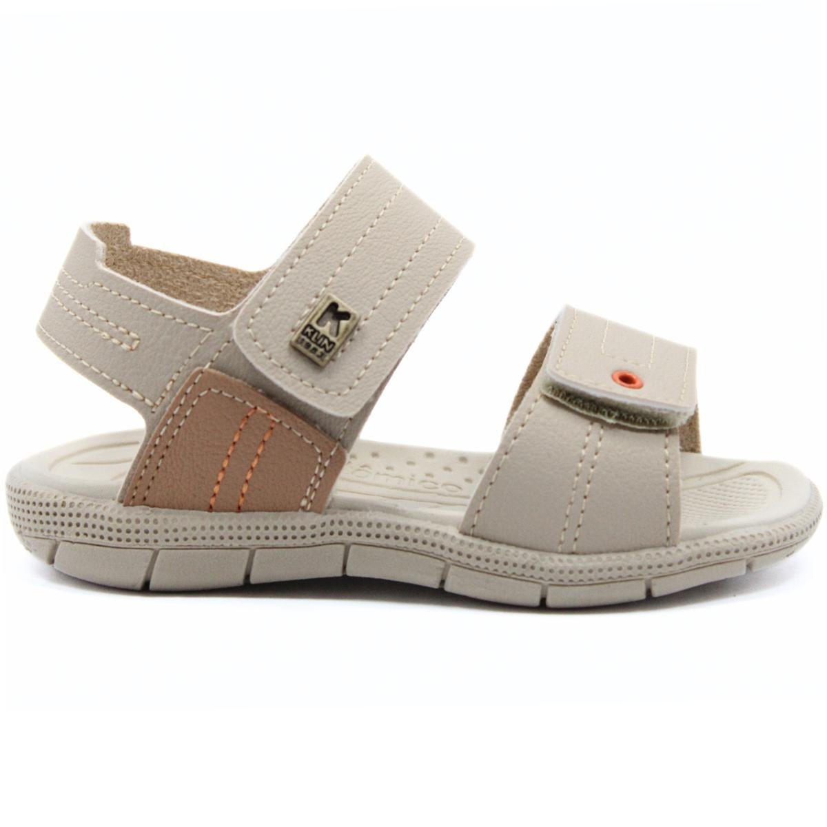 Sandália Infantil Klin Tic Tac Casual Baby - Bege Palha Bege Palha 2