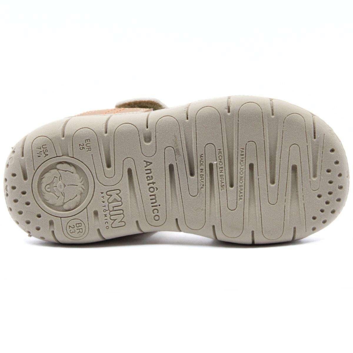 Sandália Infantil Klin Tic Tac Casual Baby - Bege Palha Bege Palha 5