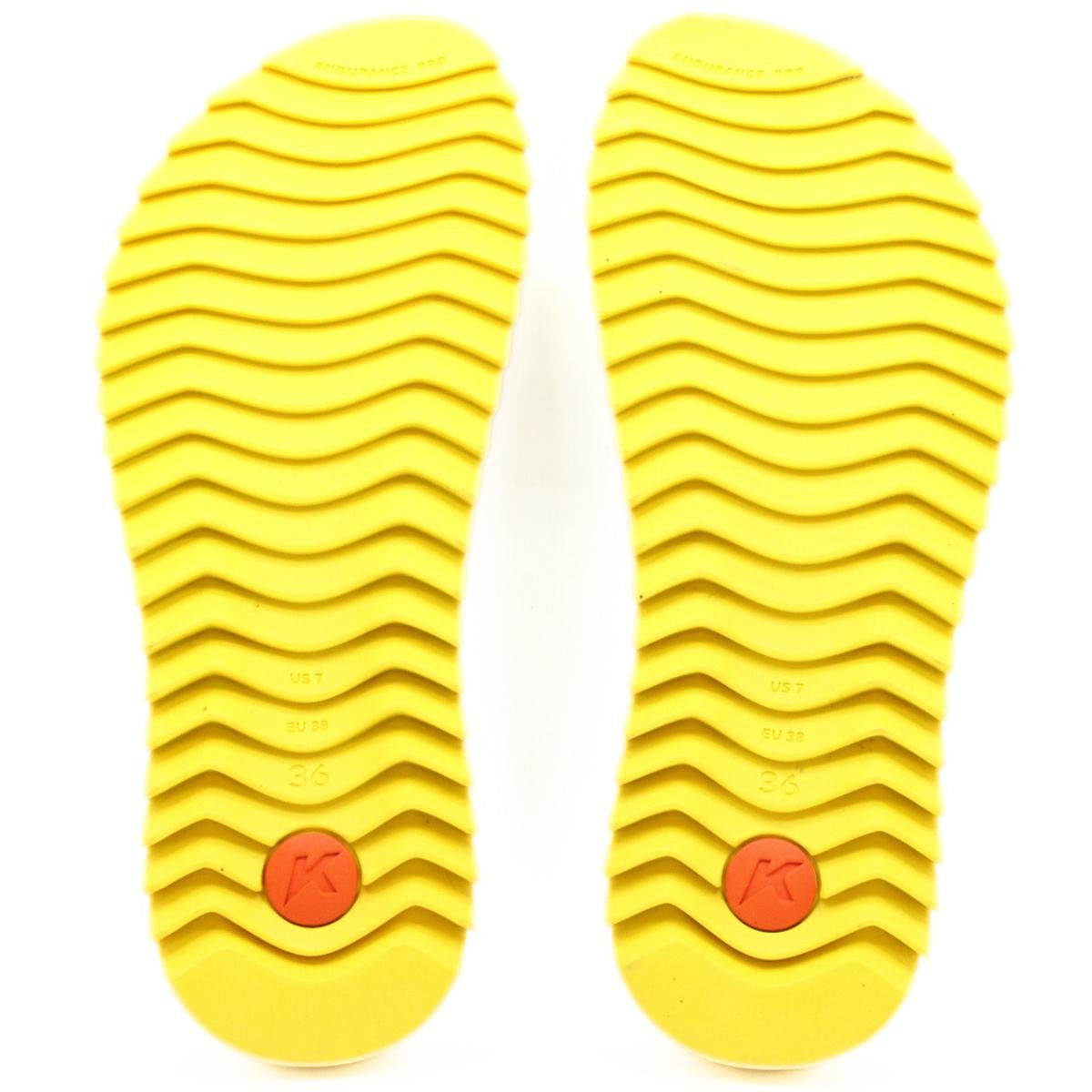 Chinelo Kenner Kyra Pro Comfy Feminino - Bege e Amarelo Bege/Amarelo 5