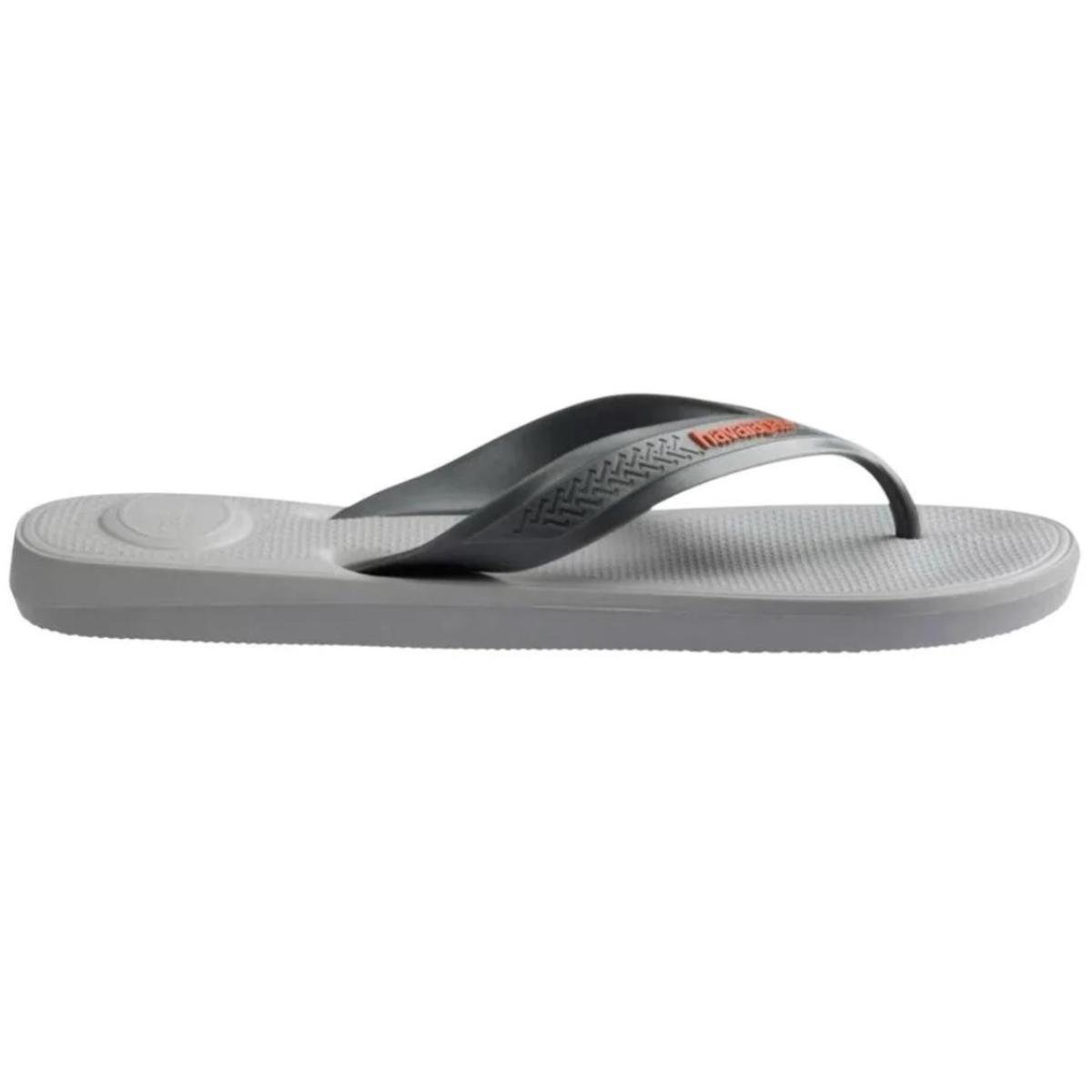 Chinelo Havaianas Top Max Comfort Masculino - Cinza e Laranja Cinza/Laranja 3
