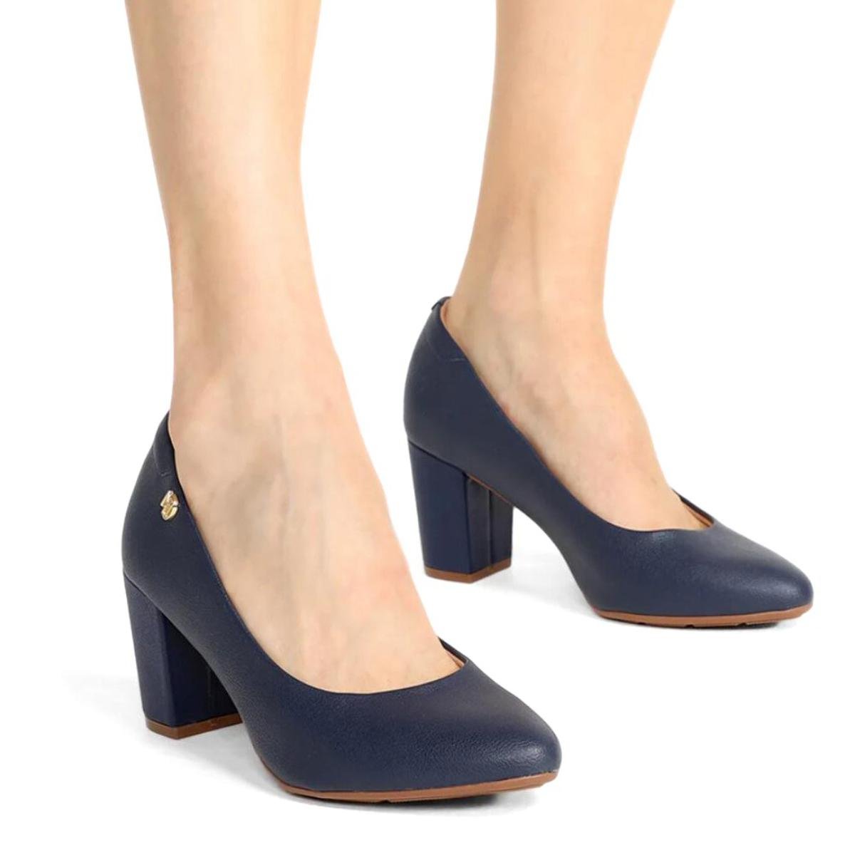 Scarpin Modare Salto Médio Feminino - Marinho Marinho 6