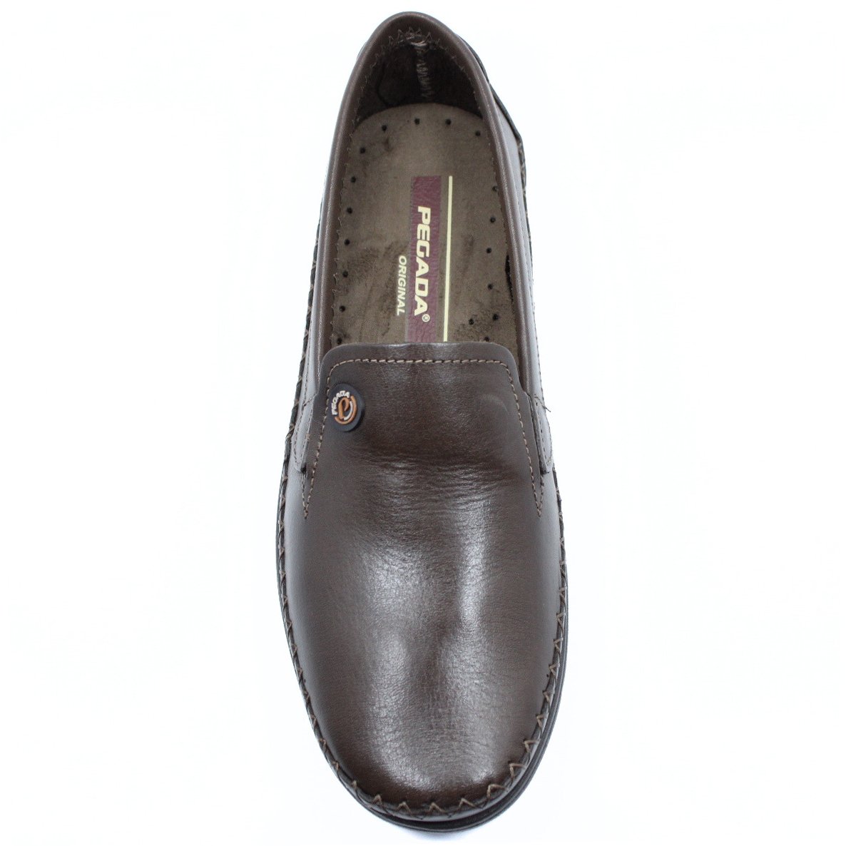 Mocassim Couro Pegada 141601 Masculino - Marrom Escuro Marrom Escuro 3