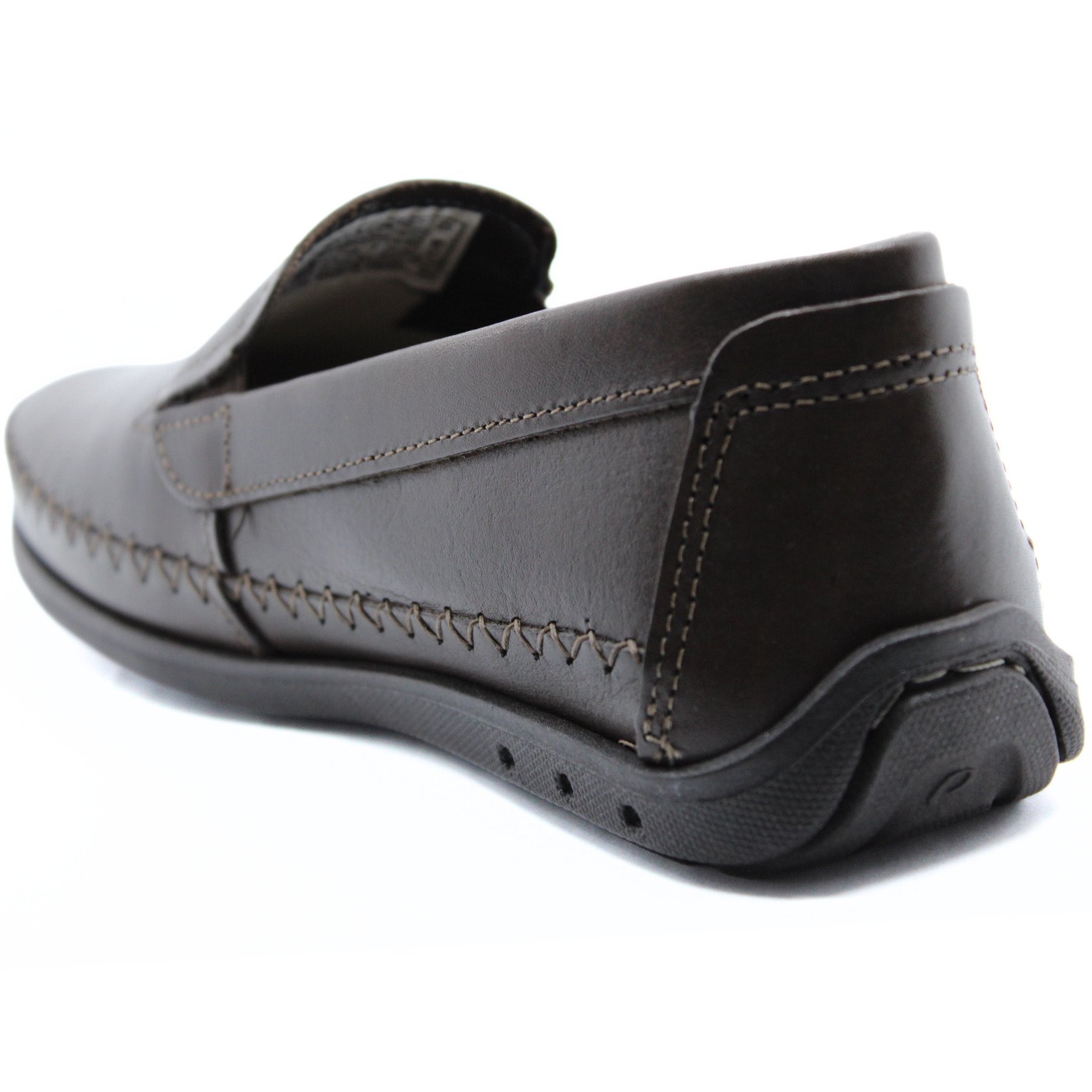 Mocassim Couro Pegada 141601 Masculino - Marrom Escuro Marrom Escuro 4
